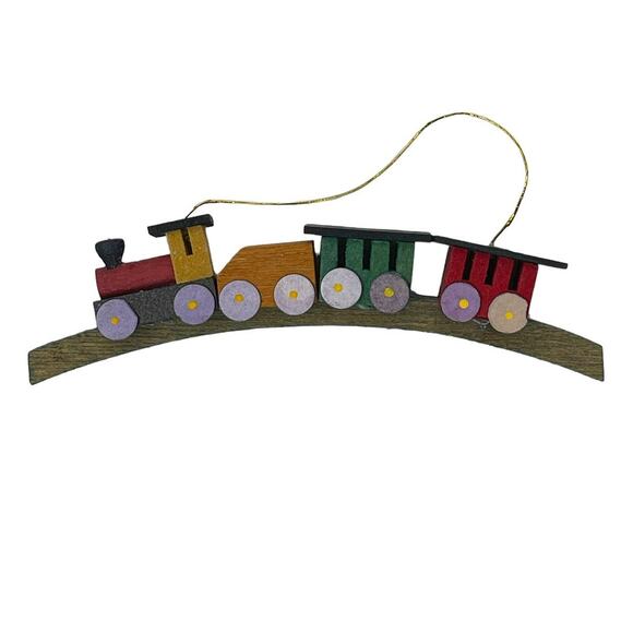 Vintage Wooden Train Ornament - Picture 6 of 8